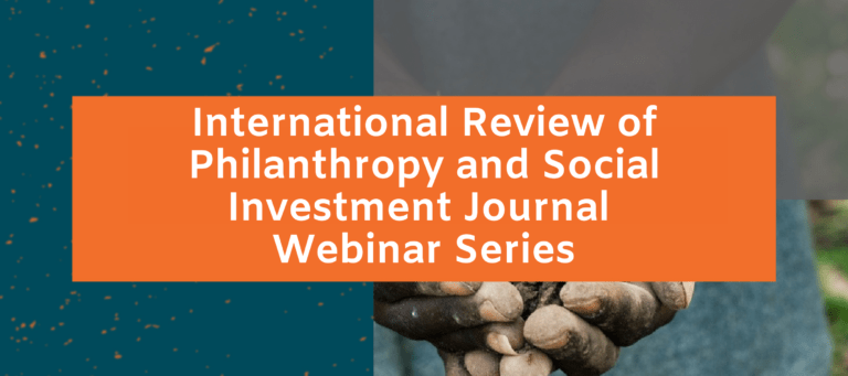 Reflecting on the launch of the International Review of Philanthropy and Social Investment Journal