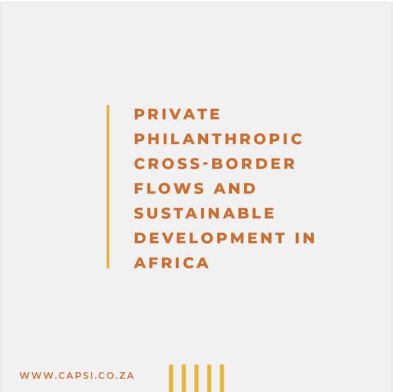 Private Philanthropic Cross-Border Flows and Sustainable Development in Africa