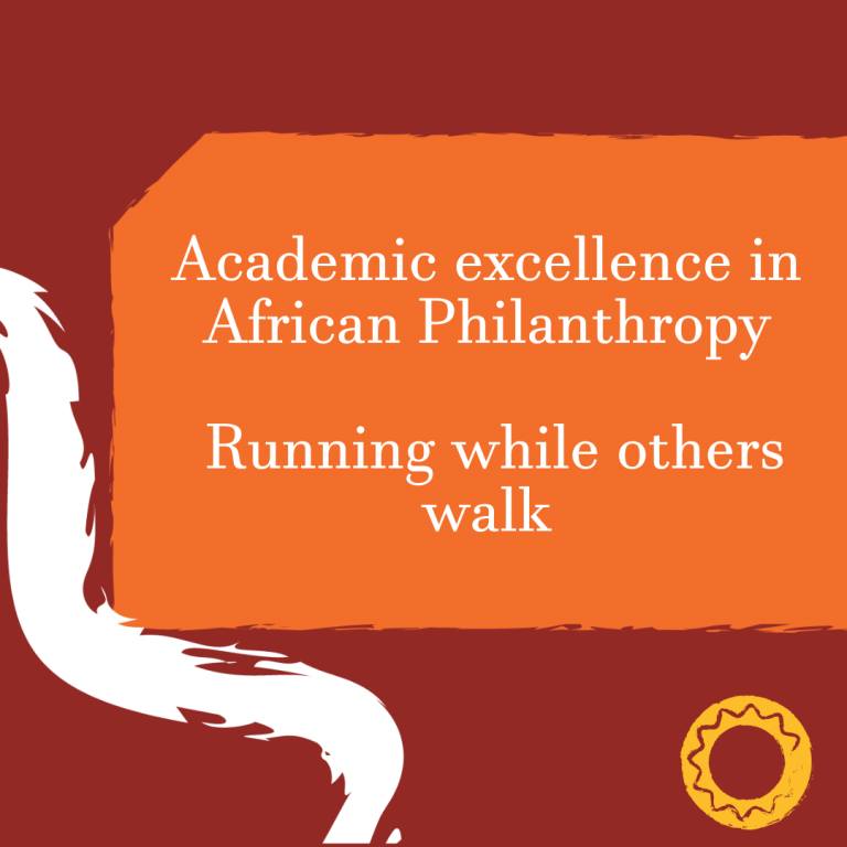 Academic excellence in African Philanthropy: Running while others walk