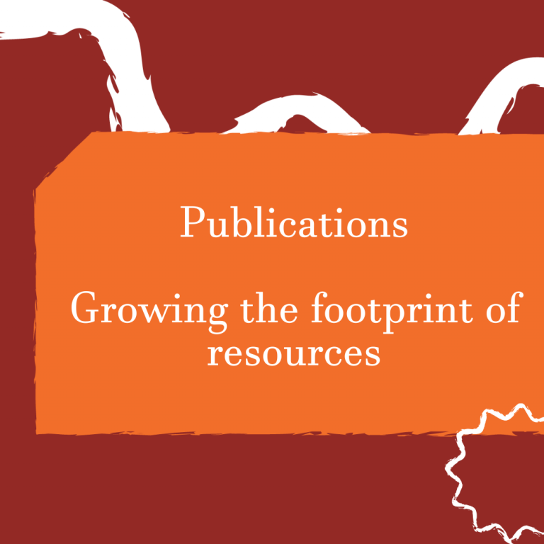 Publications: Growing the footprint of resources